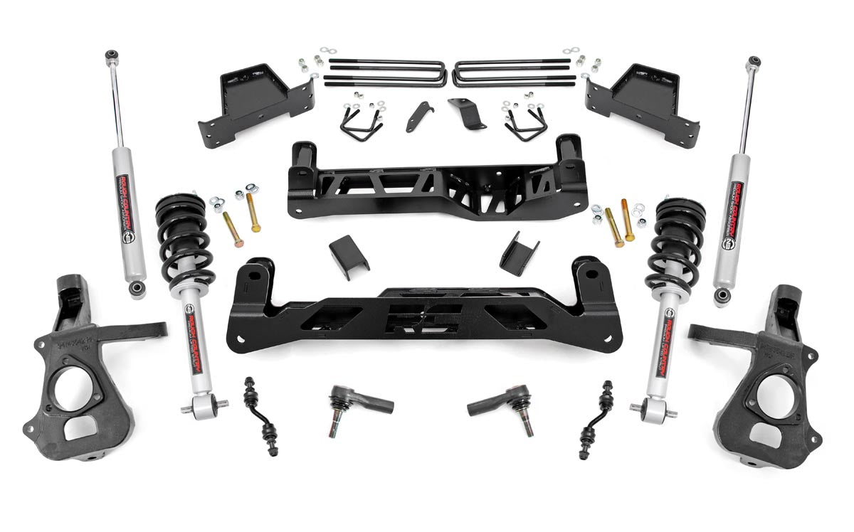 7 Inch Lift Kit | Cast Steel | N3 Struts | Chevrolet Silverado/GMC Sierra 1500 2WD | 2014-2018 | Rough Country | 23733