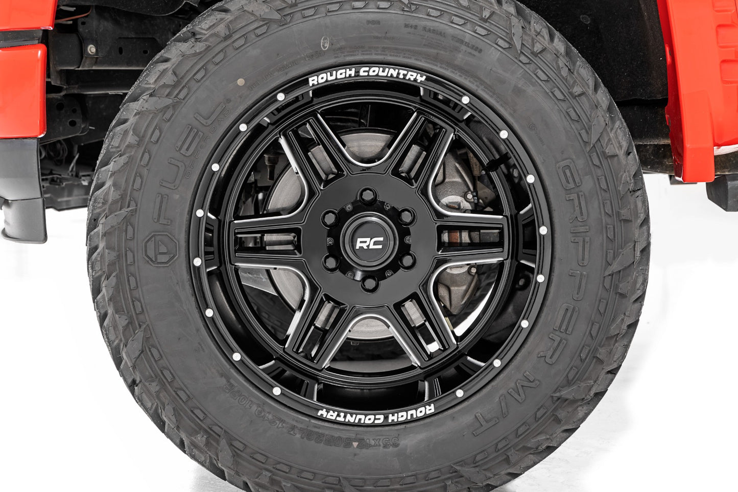 Rough Country 92 Series Wheel | Machined One-Piece | Gloss Black | 22x12 | 6x5.5 | -44mm | 2019-2022 | 92221212