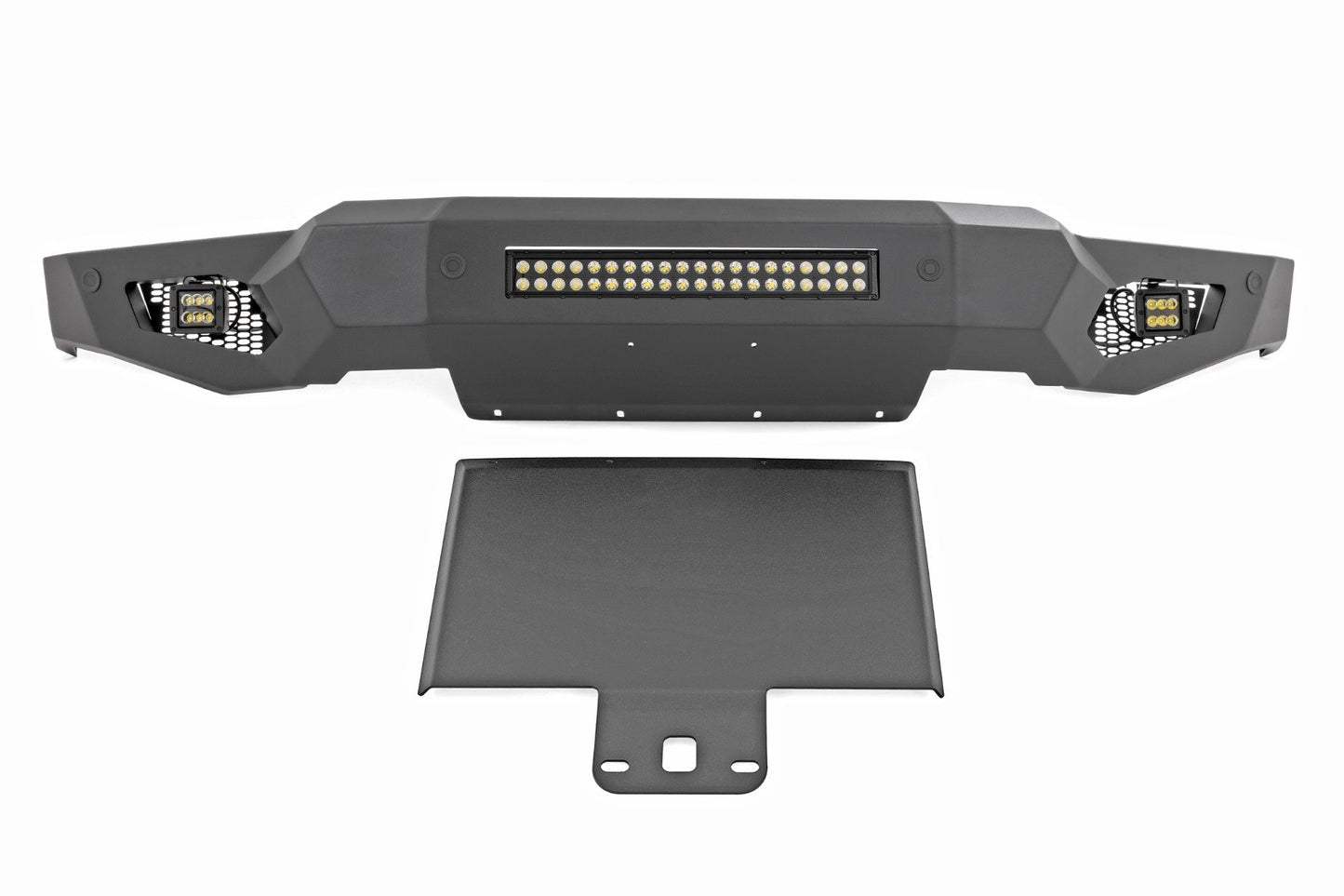 High Clearance Front Bumper | LED Lights & Skid Plate | Ford F-150 | 2021-2022 | Rough Country | 10809A
