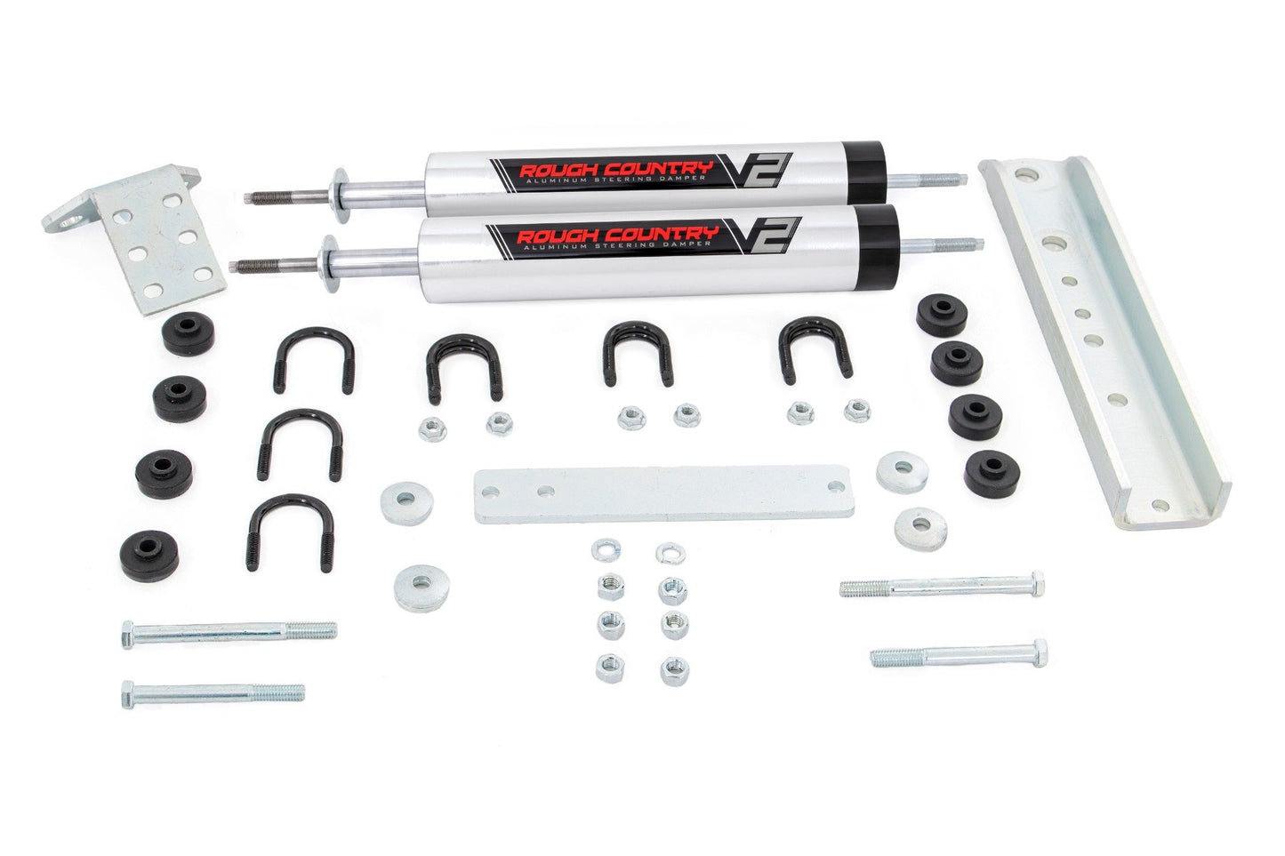 V2 Steering Stabilizer | Dual | Ford Bronco/F-150/F-250 | 1980-1996 | Rough Country | 8733870