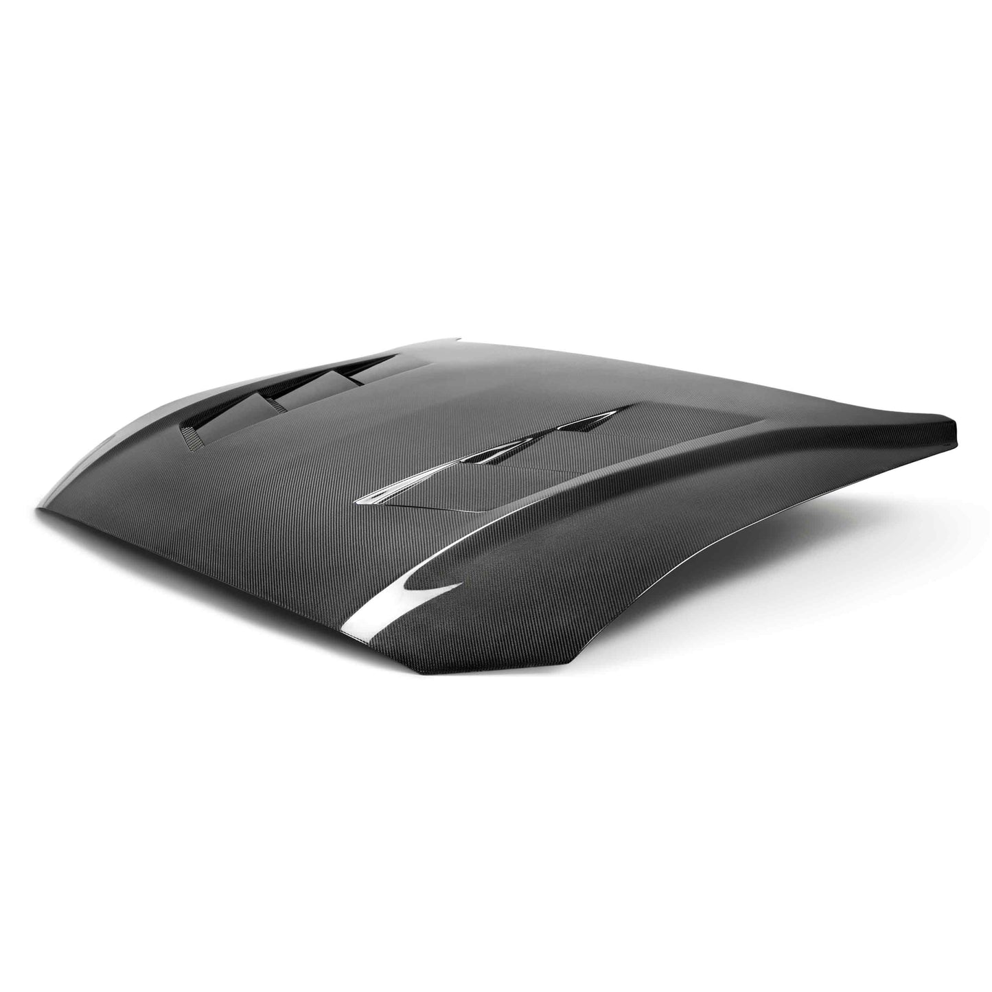 2015-2023 Ford Mustang Type-SA Heat Extractor Double Sided Hood - Anderson Composites - AC-HD18FDMU-SA-DS