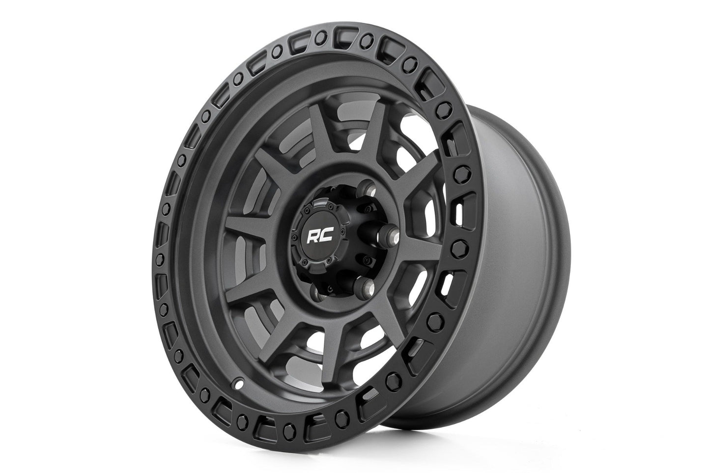 Rough Country 85 Series Wheel | Simulated Beadlock | Gunmetal Gray/Black | 17x9 | 6x135 | -12mm | 2004-2008 | 85170917A