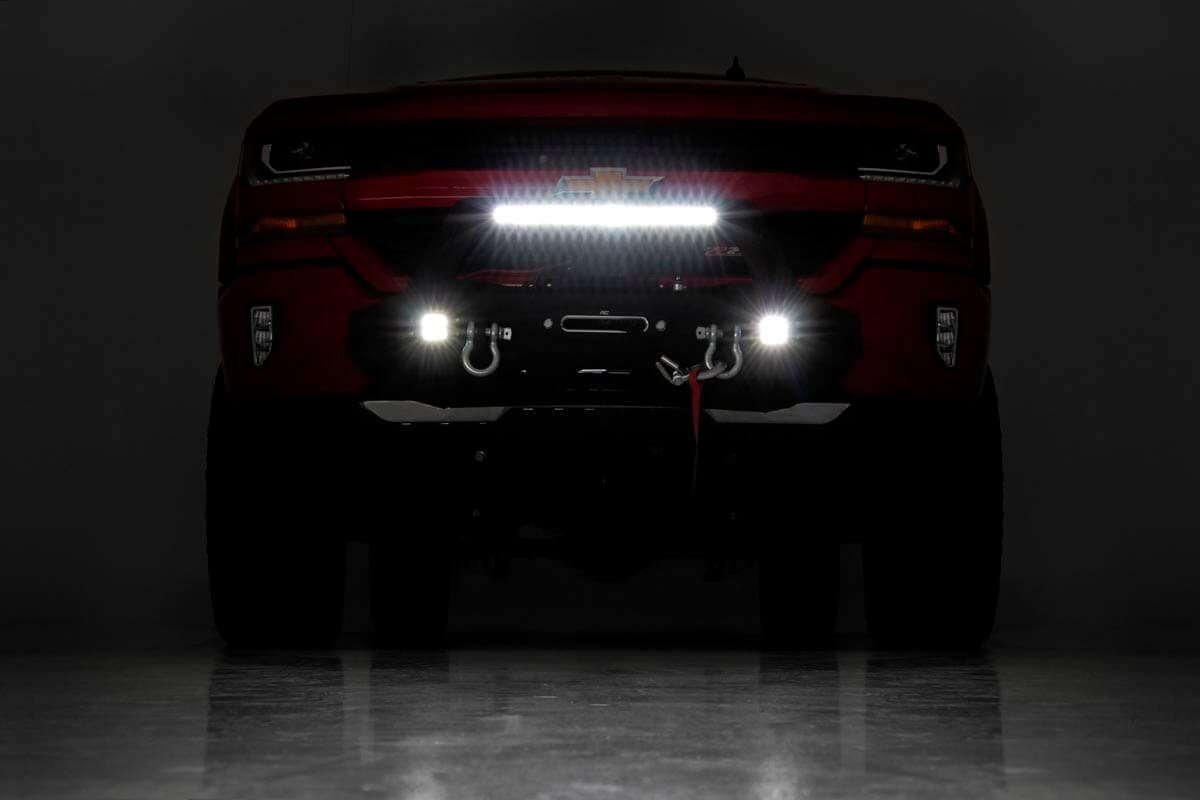 EXO Winch Mount Kit | Chevrolet Silverado 1500 2WD/4WD | 2007-2018 | Rough Country | 10761