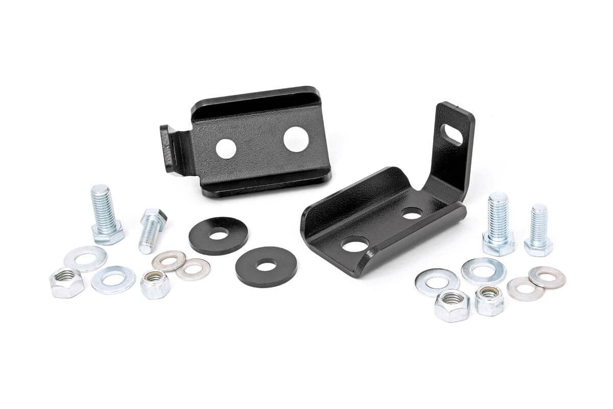 Front Shock Relocation Brackets | Rough Country | 1020