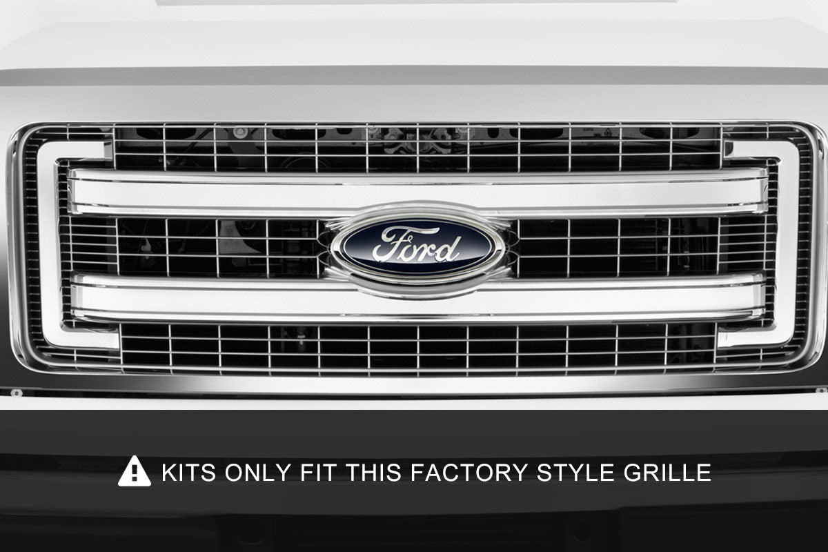 LED Light | Grille Mount | Dual 30" Chrome Single Row | Ford F-150 | 2009-2014 | Rough Country | 70660