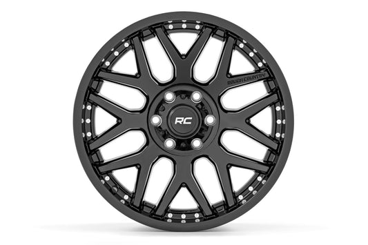 Rough Country 95 Series Wheel | One-Piece | Gloss Black | 22x10 | 6x135 | -19mm | 2009-2022 | 95221017