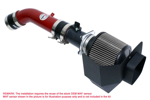 HPS Red shortram air intake kit with heat shield fits 2003-2006 Nissan 350Z 3.5L V6 . Dyno proven performance gains - increase horsepower +10 Whp , torque +9.8 Ft/lbs and improve throttle response. Bolt-on easy installation, no modification. NOT CARB Compliant.