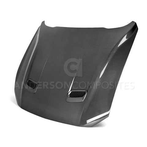 2018-2020 Ford Mustang Heat Extractor Double Sided Hood Anderson Composites AC-HD18FDMU-OE-DS