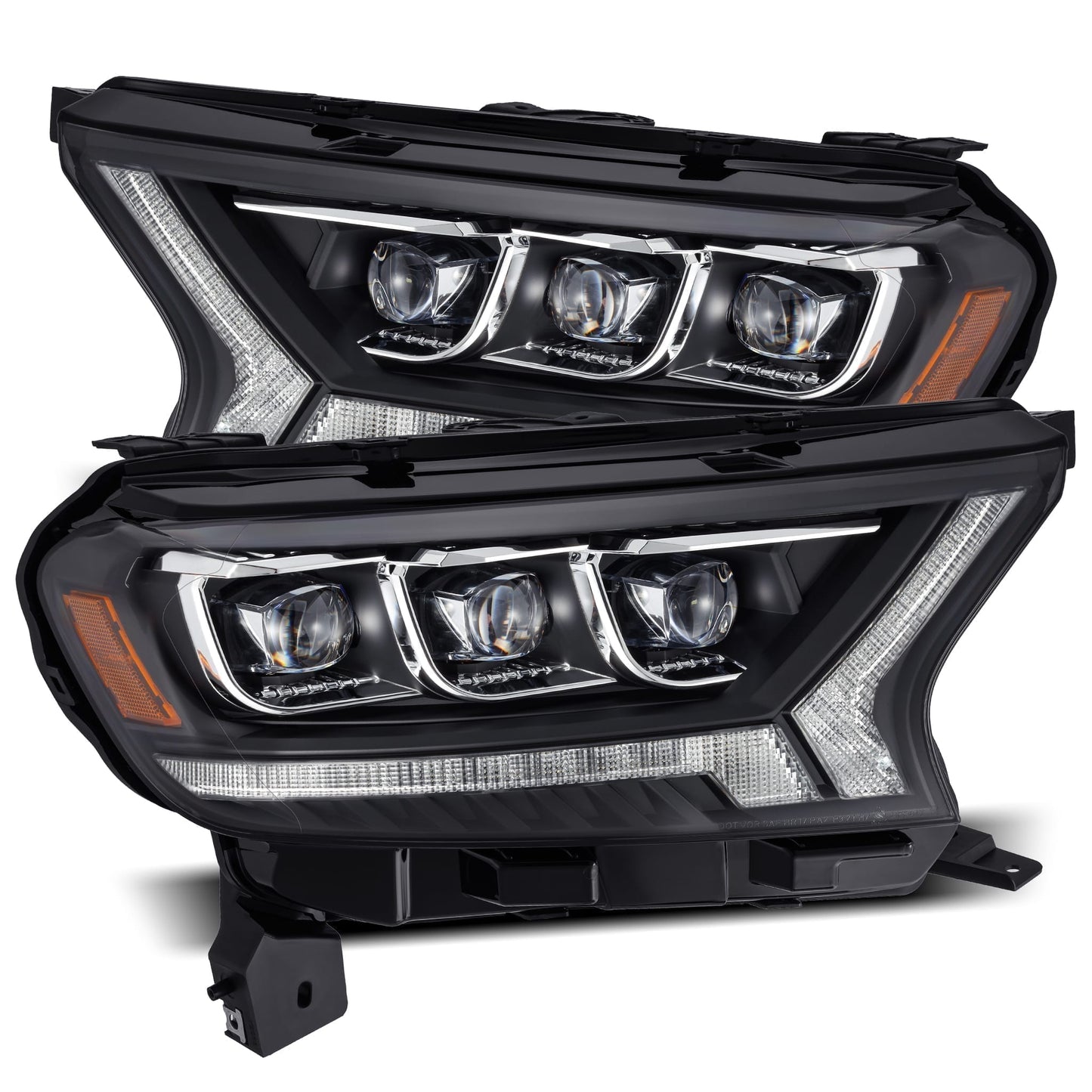 2019-2022 Ford Ranger NOVA-Series LED Projector Headlights Black Alpha-Rex 880124