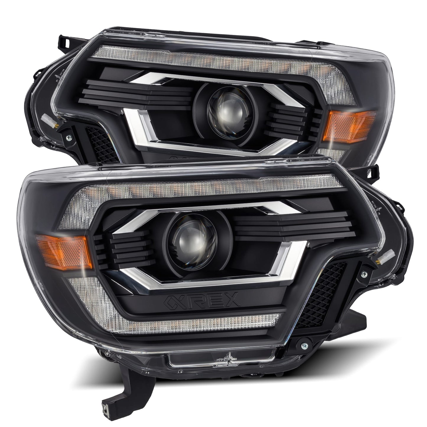 2012- 2015 Toyota Tacoma Projector Headlights Plank Style Design Black w/ DRL. Alpha Rex 880749