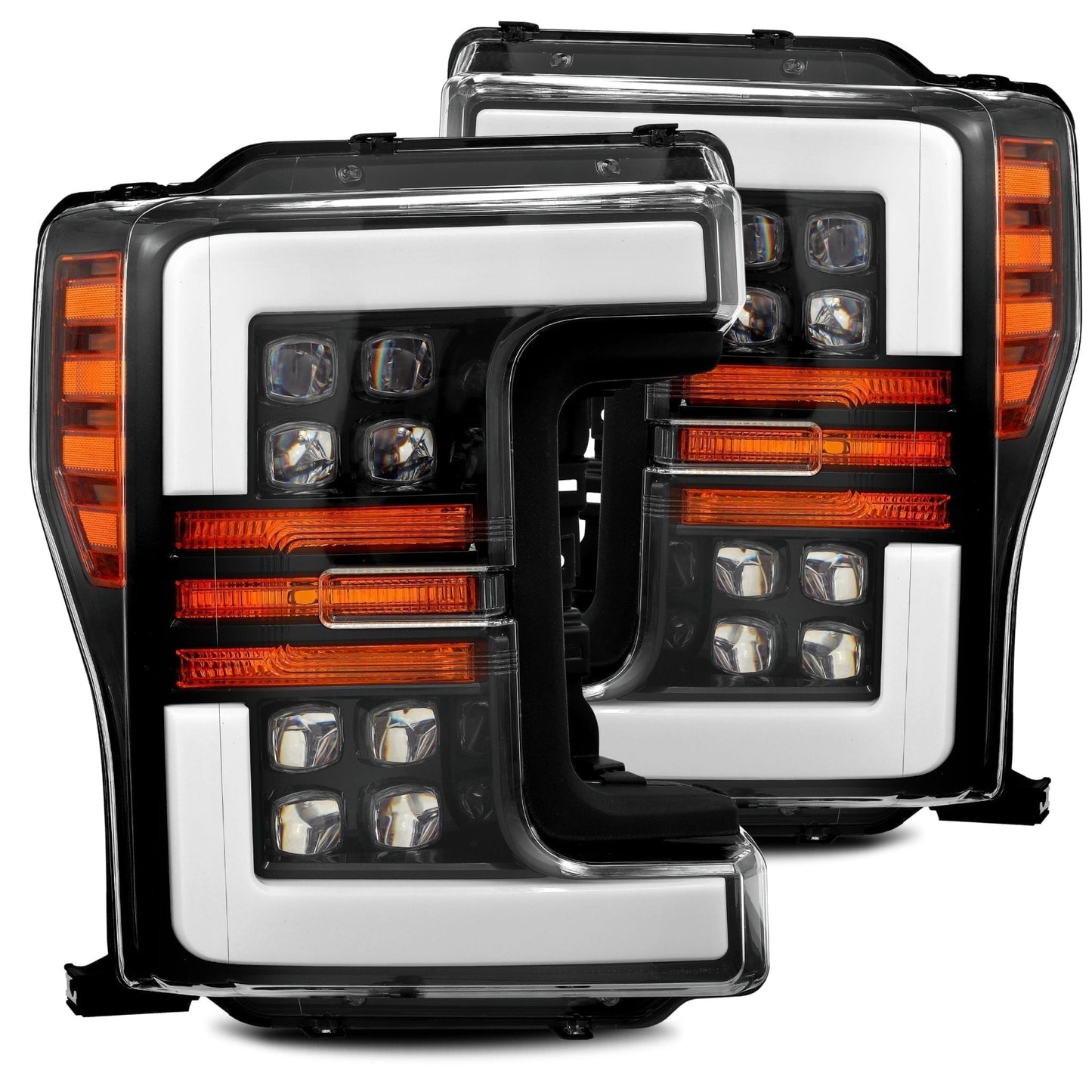 2017-2019 Ford Super Duty NOVA-Series LED Projector Headlights Jet Black Alpha-Rex 880100