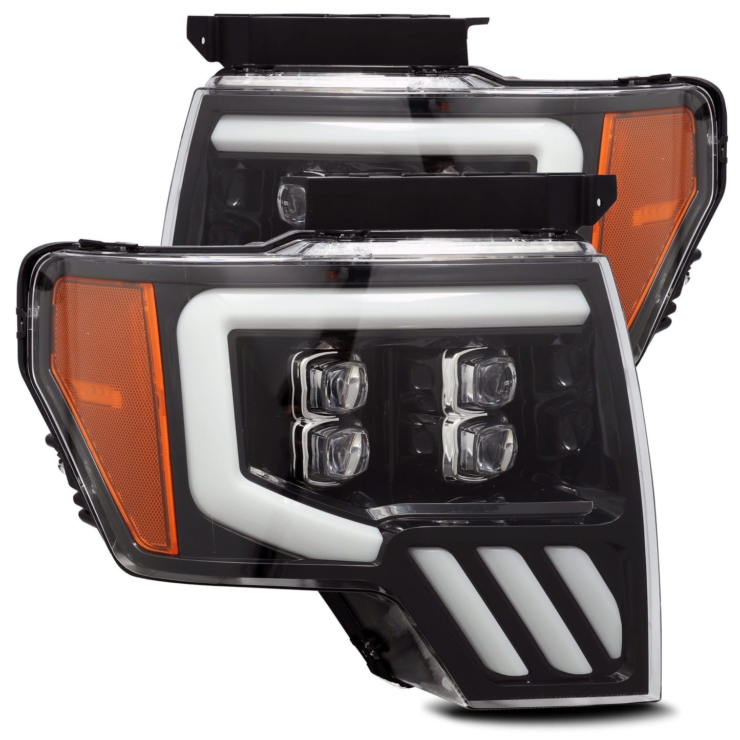 2009-2014 Ford F20150 NOVA-Series LED Projector Headlights Jet Black Alpha-Rex 880190