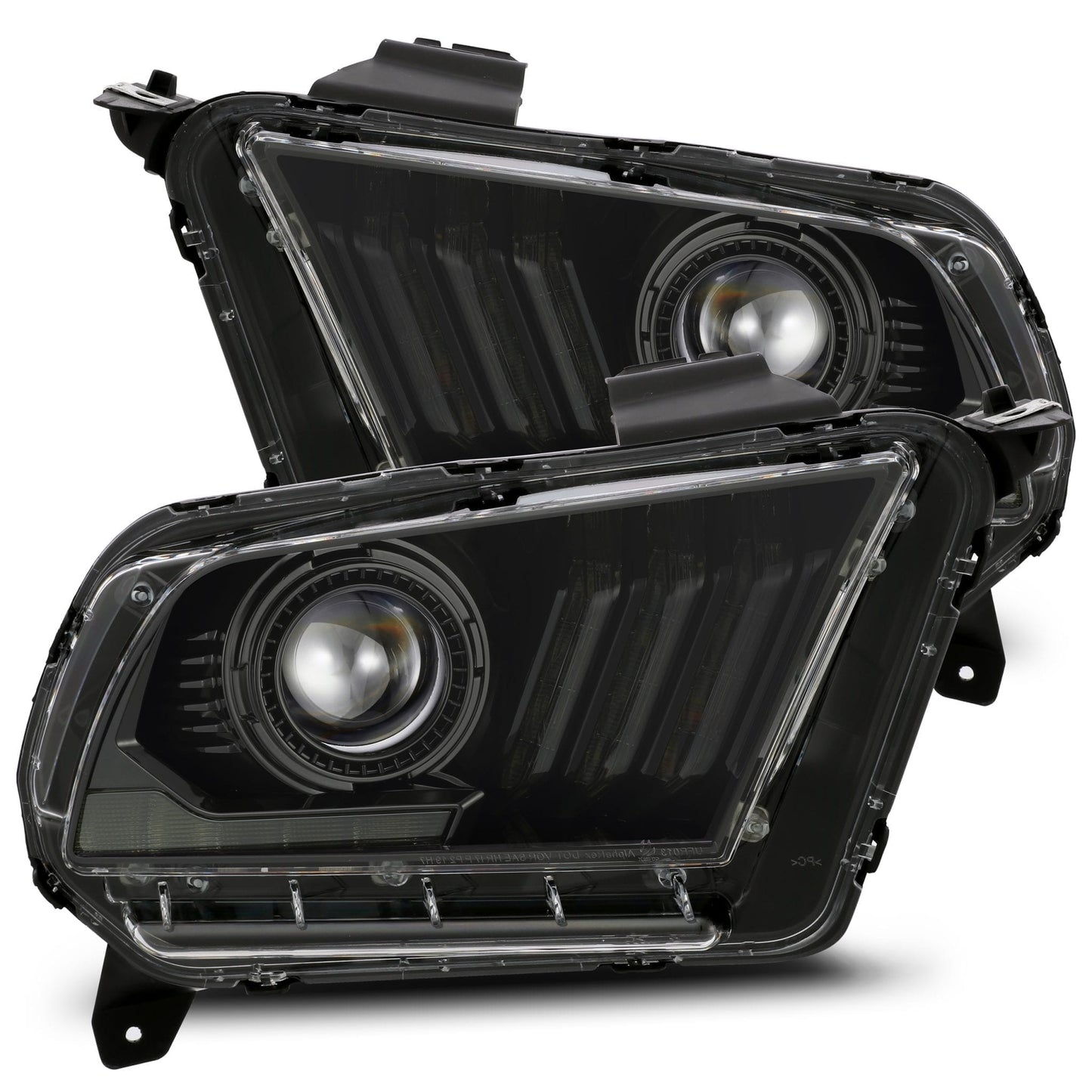 2010-2012 Ford Mustang LUXX-Series LED Projector Headlights Alpha-Black Alpha-Rex 880118