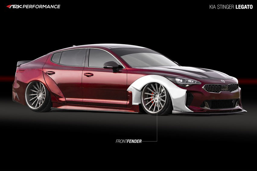 ARK SFLC-0811D Kia Stinger 2018-2021 Legato Fiberglass Front Driver Side Over Fender