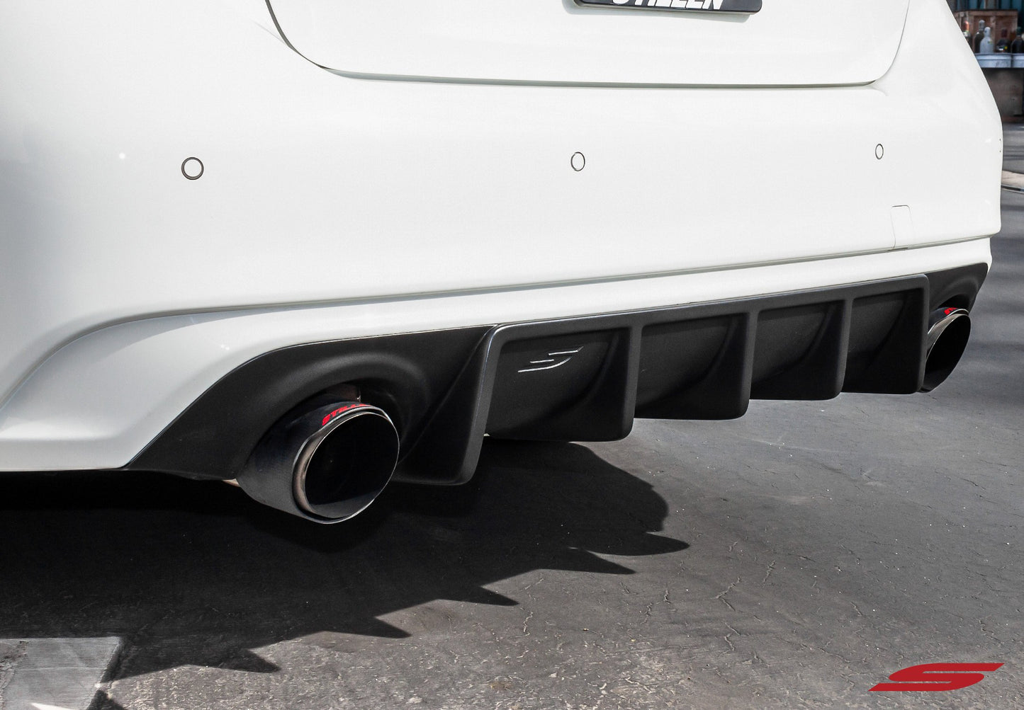 2018-2021 Infiniti Q50 Rear Diffuser - Matte Black - KB11241MB