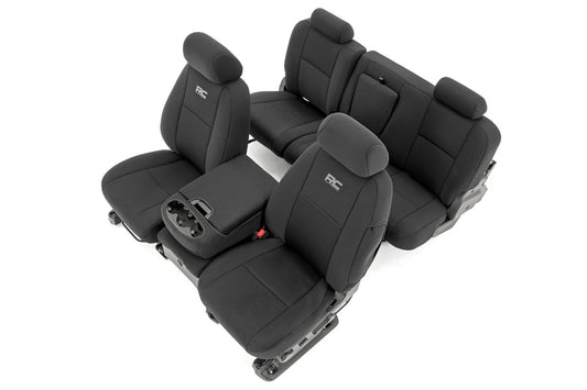 Seat Covers | FR 40/40/20 & RR Full Bench | Chevrolet Silverado/GMC Sierra 1500/2500HD | 2007-2013 | Rough Country | 91033