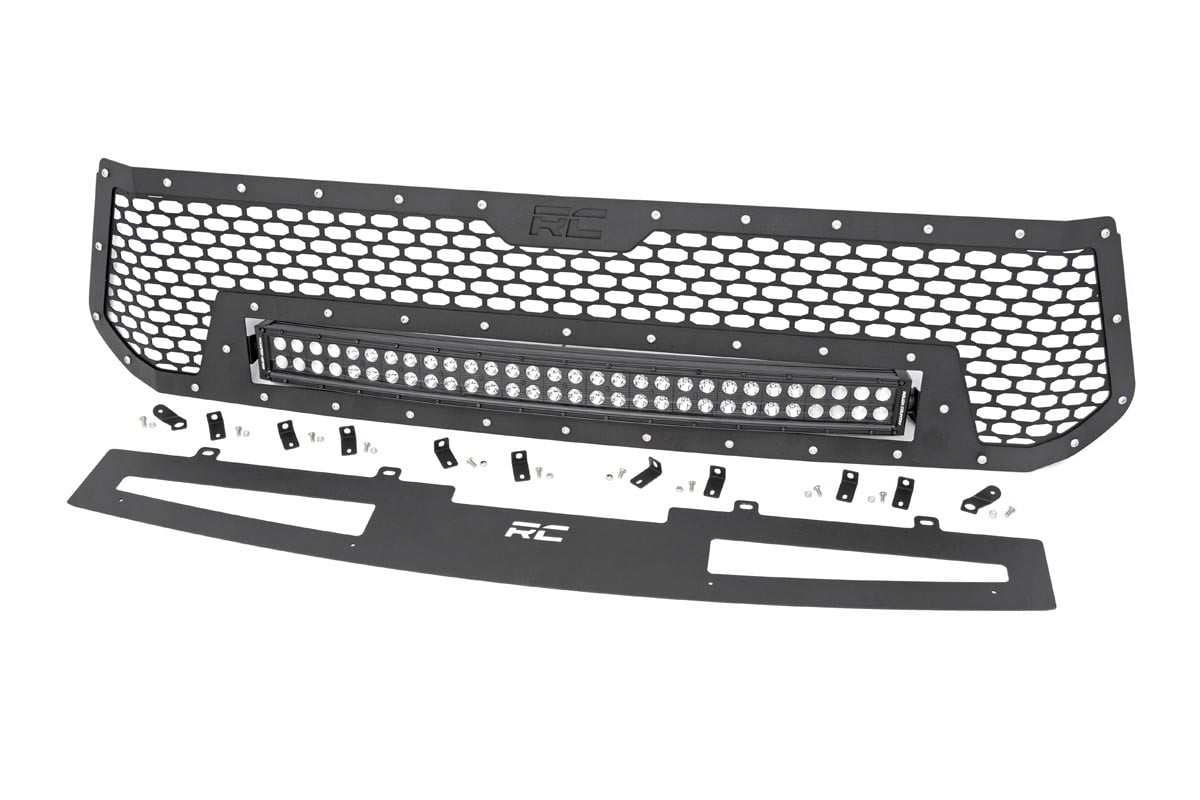 Mesh Grille | 30" Dual Row LED | Black | Toyota Tundra | 2014-2017 | Rough Country | 70226