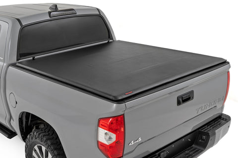 Soft Roll Up Bed Cover | 5'7" Bed | Toyota Tundra 2WD/4WD | 2007-2021 | Rough Country | 42419550