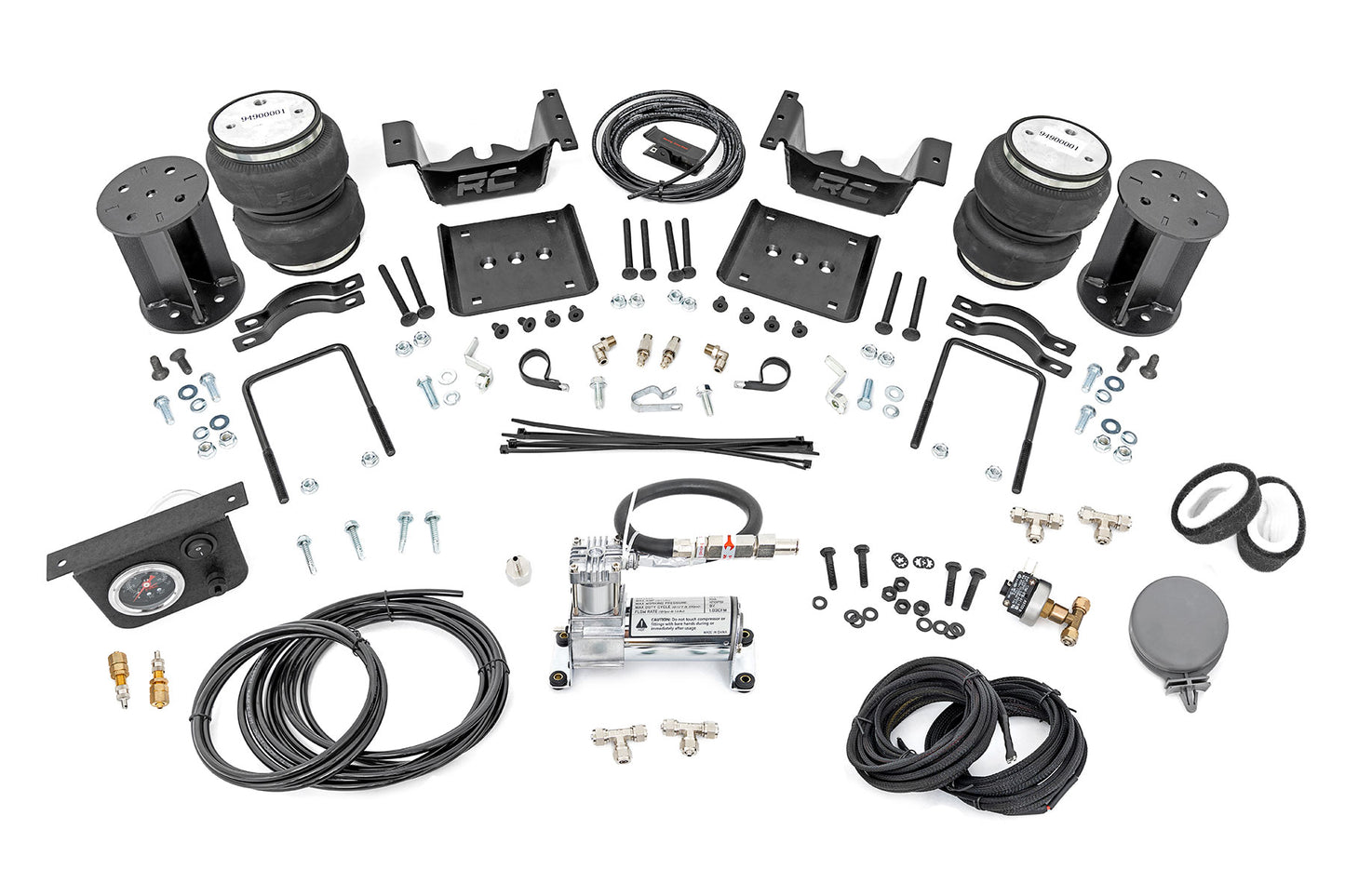 Air Spring Kit w/compressor | 6-7.5 Inch Lift Kit | Chevrolet Silverado/GMC Sierra 1500 | 2007-2018 | Rough Country | 100056C