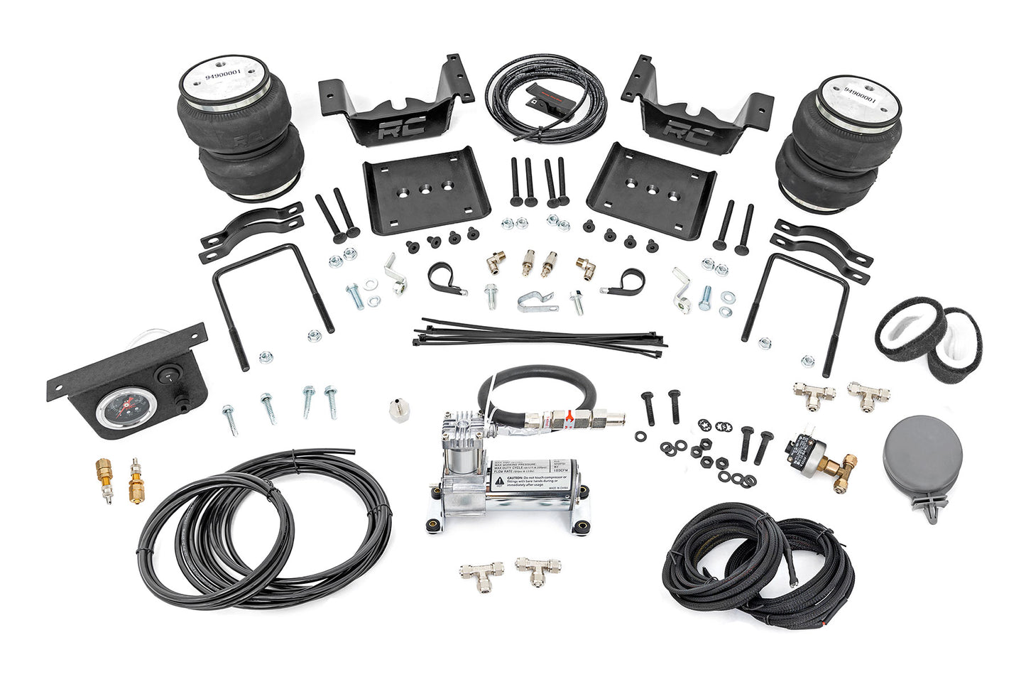Air Spring Kit w/compressor | Chevrolet Silverado/GMC Sierra 1500 | 2007-2018 | Rough Country | 10005C