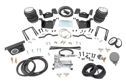 Air Spring Kit w/compressor | 0-7.5" Lift | Chevrolet Silverado/GMC Sierra 2500HD/3500HD | 2011-2019 | Rough Country | 10007C
