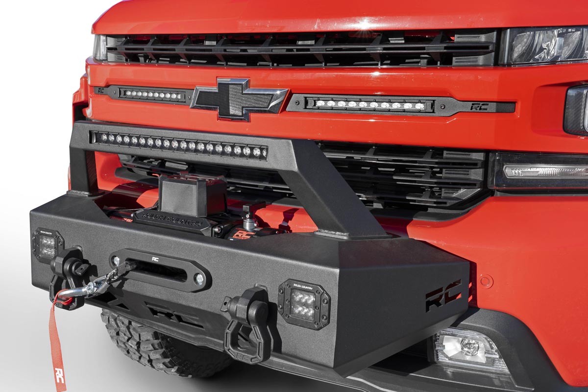 EXO Winch Mount Kit | Chevy Silverado 1500 2WD/4WD | 2019-2021 | Rough Country | 10765