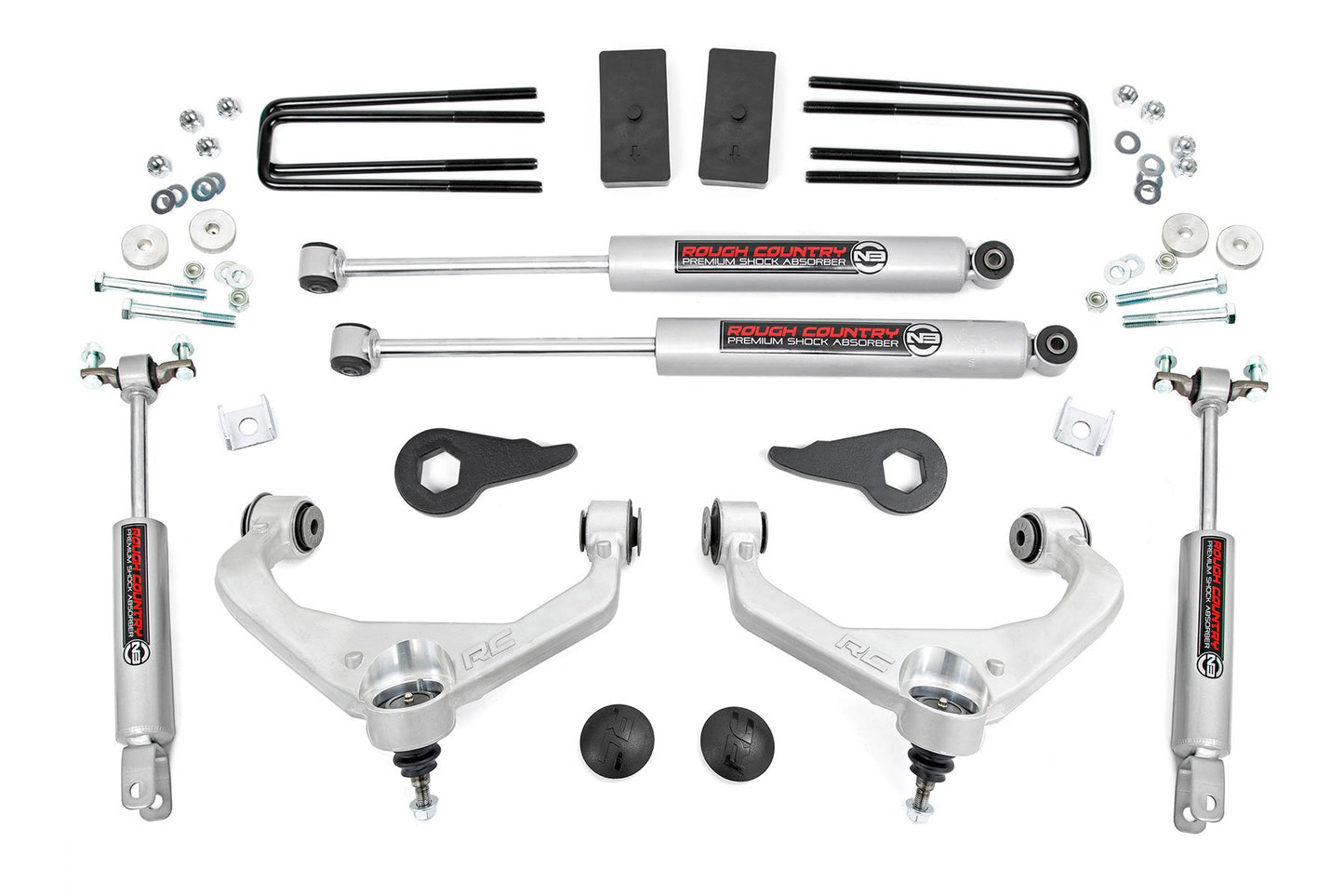3 Inch Lift Kit | GMC Sierra/ Chevrolet Silverado  2500HD/ 3500HD (w/ Upper Control Arms) 2ED/4WD| 2011-2019 | Rough Country | 95920