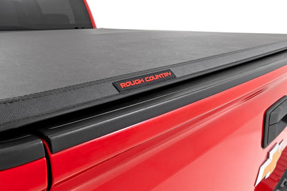 Bed Cover | Tri Fold | Soft | 5'9" Bed | Chevrolet Silverado/GMC Sierra 1500 | 2014-2018 | Rough Country | 41214550A
