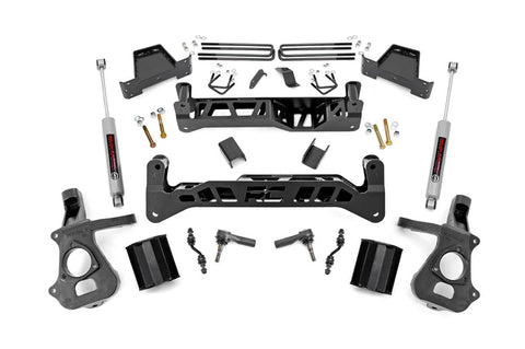 7" Lift Kit | Alu/S.Steel | Chevrolet Silverado/GMC Sierra 1500 | 2014-2018 | Rough Country | 18731