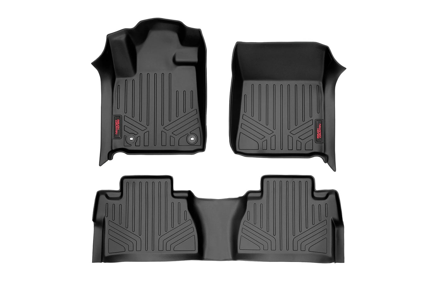 Floor Mats | FR & RR | CrewMax | Toyota Tundra 2WD/4WD | 2014-2021 | Rough Country | M-71770