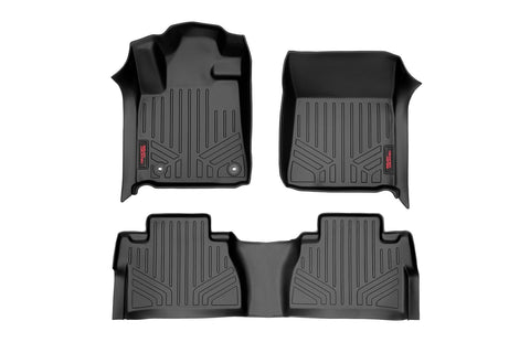 Floor Mats | FR & RR | CrewMax | Toyota Tundra 2WD/4WD | 2014-2021 | Rough Country | M-71770