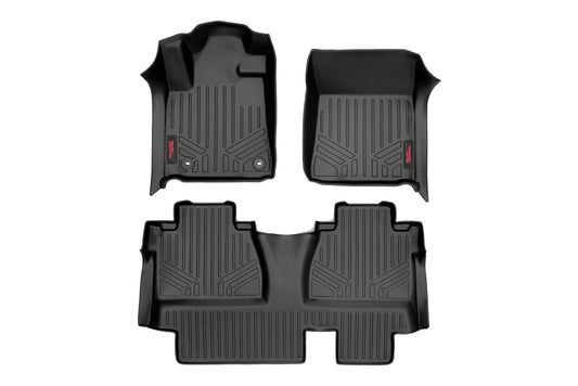 Floor Mats | FR & RR | Double Cab | Toyota Tundra 2WD/4WD | 2014-2021 | Rough Country | M-71413