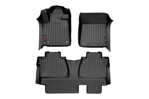 Floor Mats | FR & RR | Double Cab | Toyota Tundra 2WD/4WD | 2014-2021 | Rough Country | M-71413