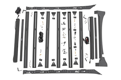 Roof Rack | FR & RR 40 Inch Single Row BLK LEDs | Ford F-150 | 2015-2018 | Rough Country | 51022