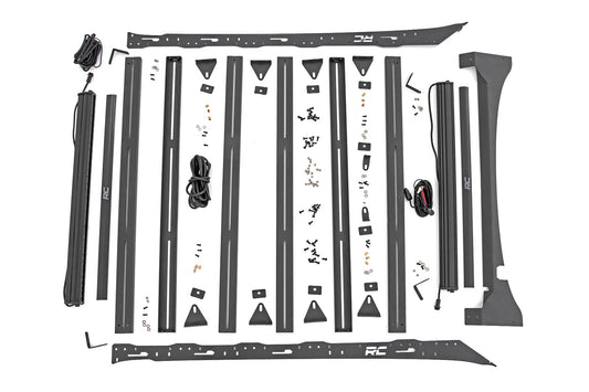 Roof Rack | FR & RR 40 Inch Single Row BLK LEDs | Ford F-150 | 2015-2018 | Rough Country | 51022
