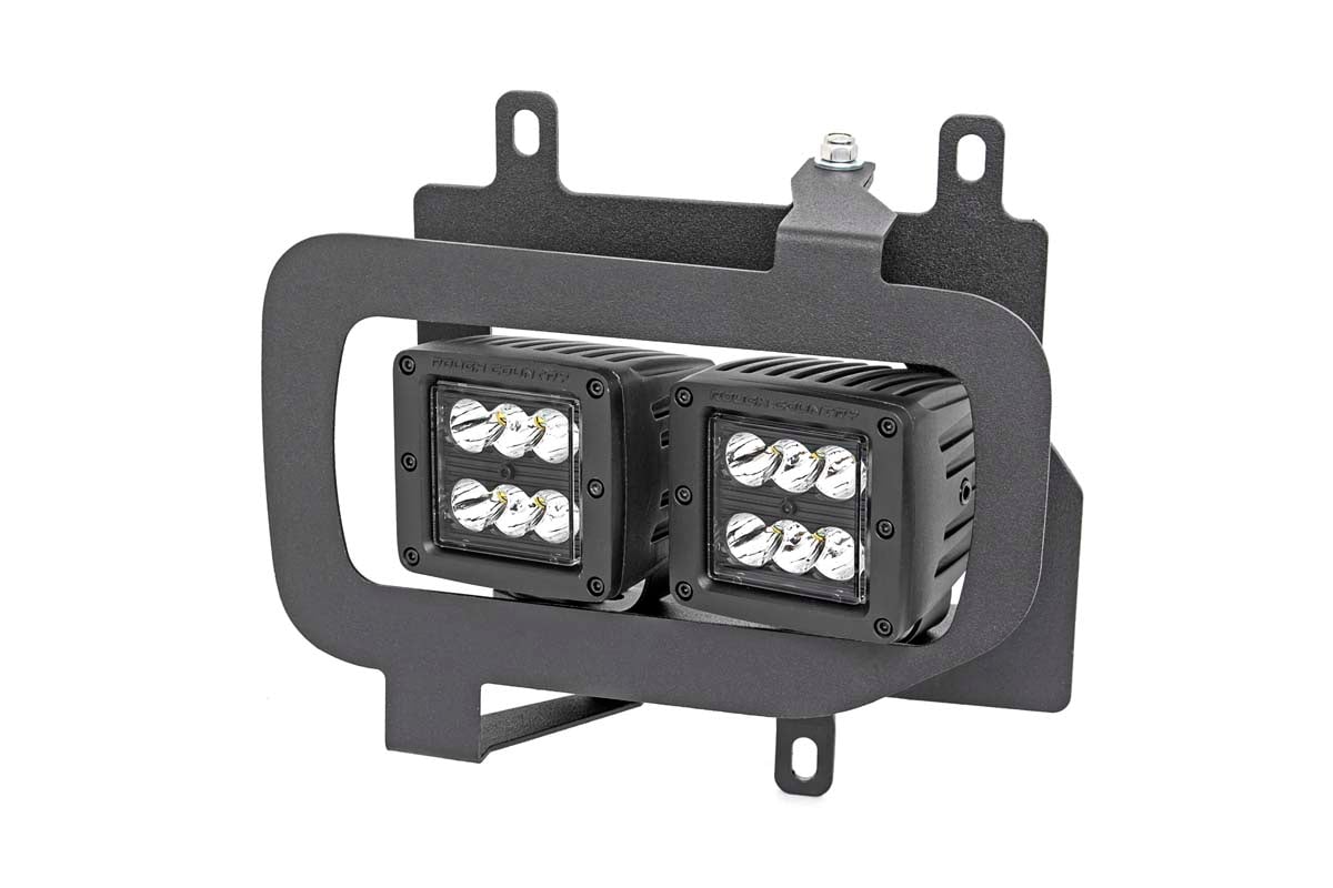 LED Light | Fog Mount | Dual 2" Black Pairs | Spot/Flood | Ford F-150 | 2015-2017 | Rough Country | 70865