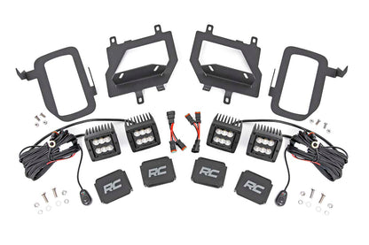 LED Light | Fog Mount | Dual 2" Black Pairs | Spot/Flood | Ford F-150 | 2015-2017 | Rough Country | 70865