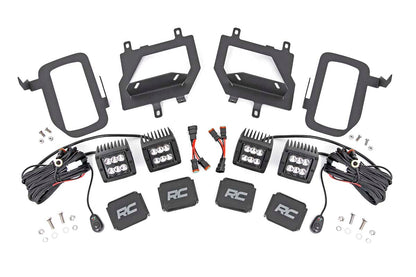 LED Light | Fog Mount | Dual 2" Black Pairs | Spot | Ford F-150 | 2015-2017 | Rough Country | 70832