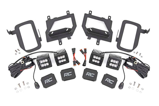 LED Light | Fog Mount | Dual 2" Black Pairs | Spot | Ford F-150 | 2015-2017 | Rough Country | 70832