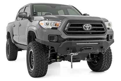 Front Bumper | High Clearance | 20" DRL + PRO9500S Winch | Toyota Tacoma 4WD | 2016-2022 | Rough Country | 10728