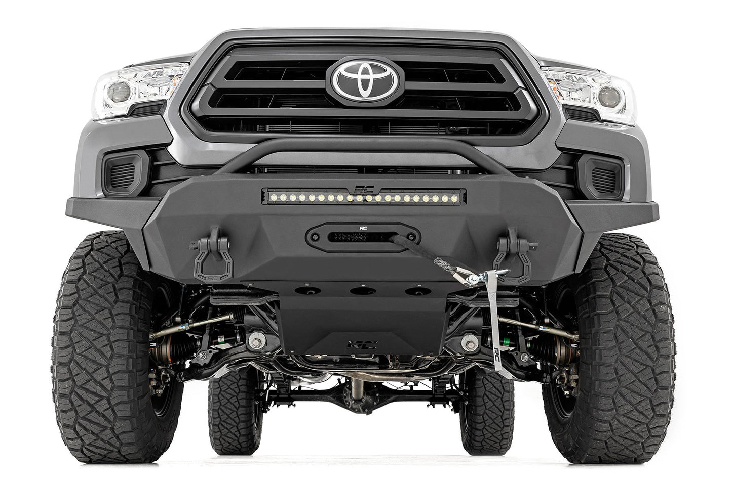 Front Bumper | High Clearance | Hybrid | 20" Blk LED | Toyota Tacoma 4WD | 2016-2022 | Rough Country | 10722