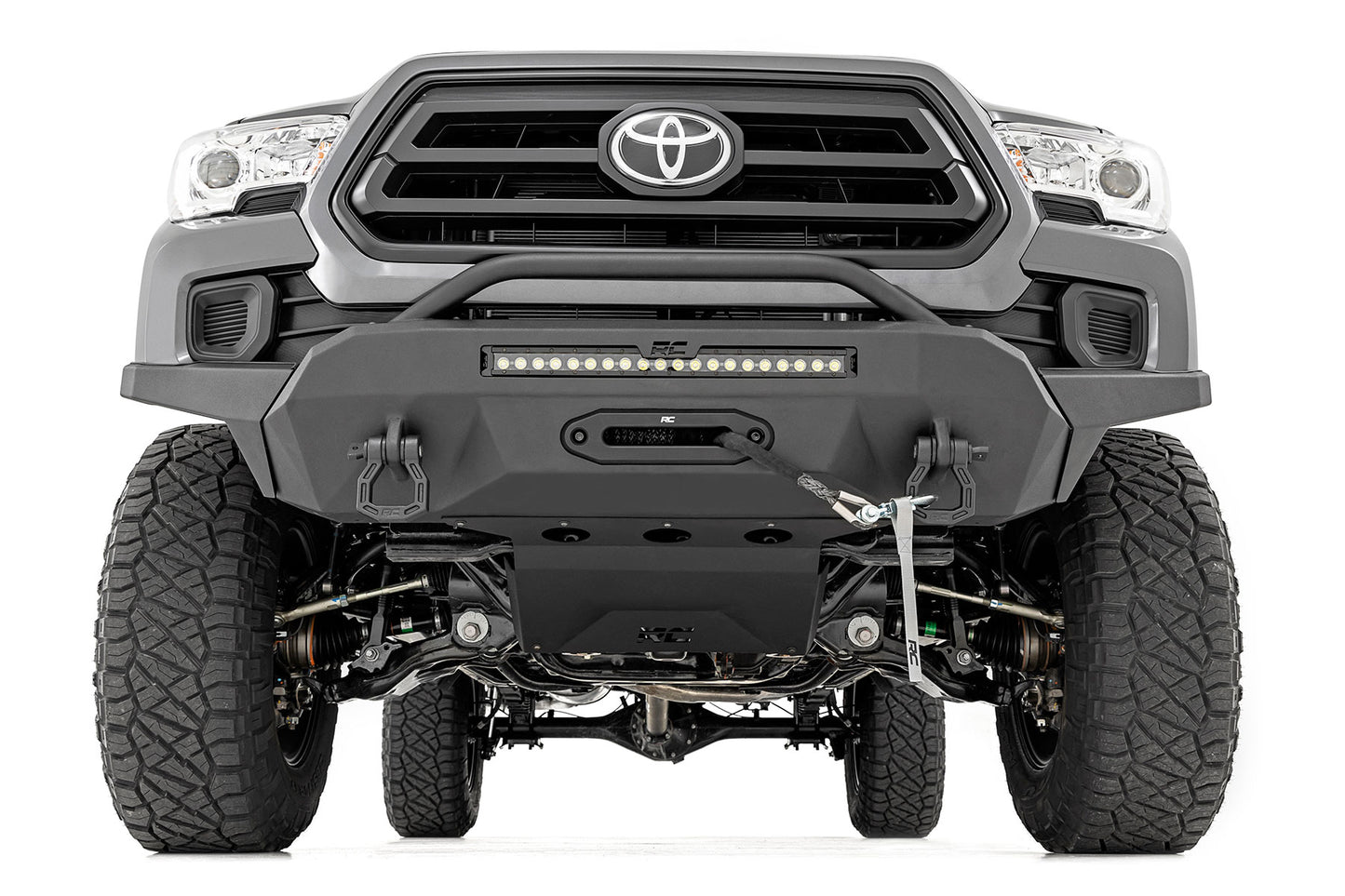 Front Bumper | High Clearance | Hybrid | 20" Blk LED | Toyota Tacoma 4WD | 2016-2022 | Rough Country | 10723