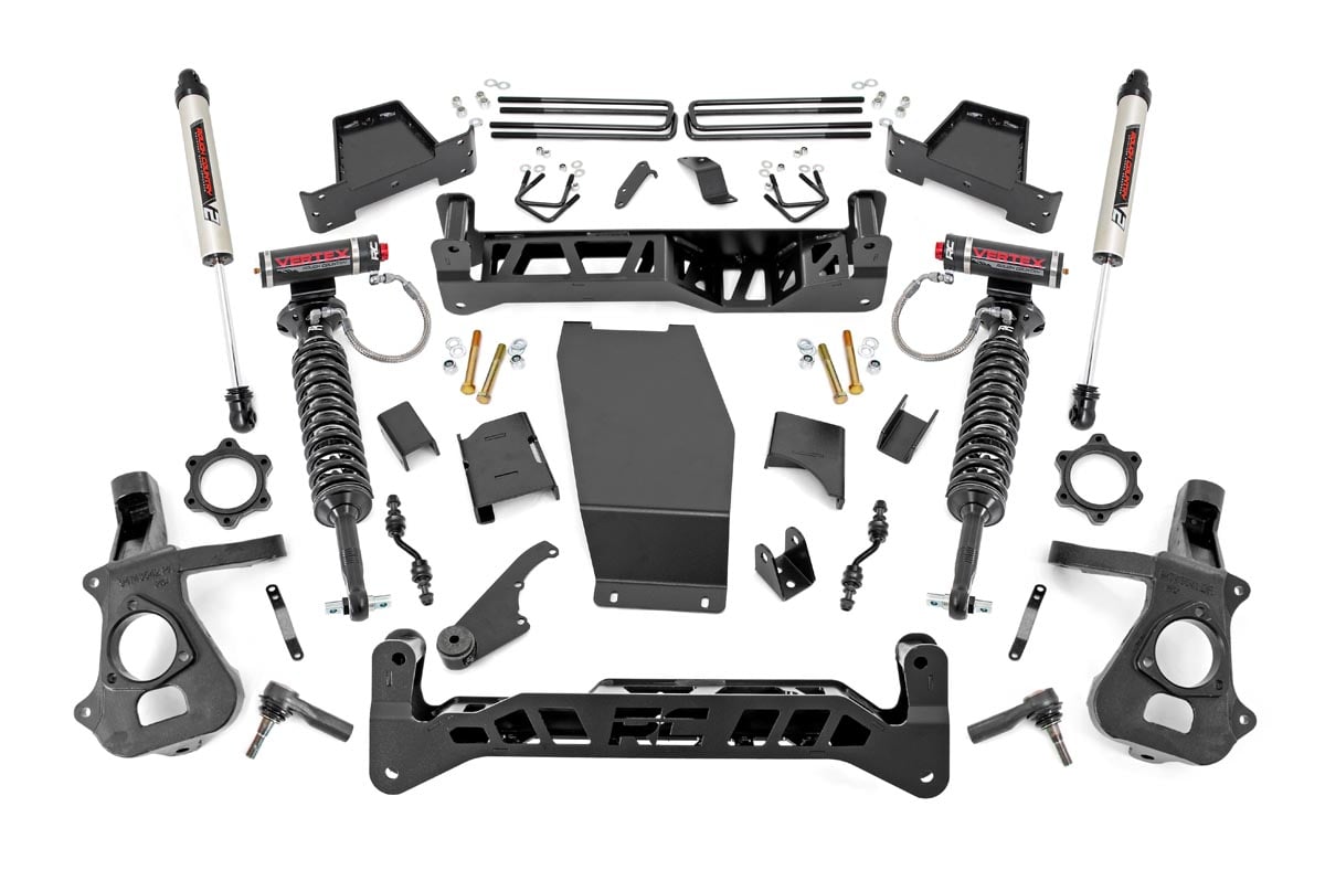 7 Inch Lift Kit | Cast Steel | Vertex/V2 | Chevrolet Silverado/GMC Sierra 1500 4WD | 2014-2018 | Rough Country | 22857
