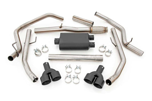 Performance Cat-Back Exhaust | 6.2L | 5'8" & 6'6" Bed | Chevrolet Silverado/GMC Sierra 1500 | 2019-2022 | Rough Country | 96014