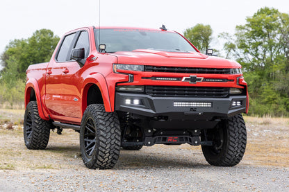 High Clearance Front Bumper | LED Lights & Skid Plate | Chevy Silverado 1500 | 2019-2022 | Rough Country | 10757A