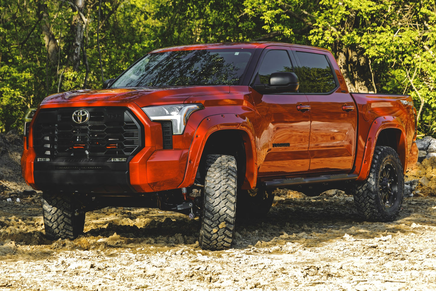 Oval Nerf Steps | Crew Cab | Black | Toyota Tundra 2WD/4WD -2022 | 2022-2022 | Rough Country | 21014