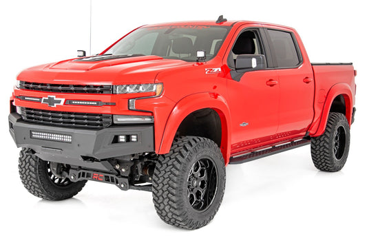 RPT2 Running Boards | Crew Cab | Black | Chevrolet Silverado/GMC Sierra 1500/2500HD | 2019-2022 | Rough Country | 44002