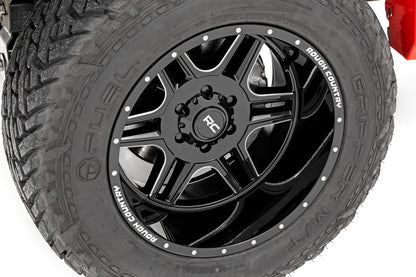 Rough Country 92 Series Wheel | Machined One-Piece | Gloss Black | 22x12 | 6x5.5 | -44mm | 2019-2022 |  92221212
