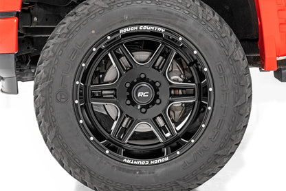 Rough Country 92 Series Wheel | Machined One-Piece | Gloss Black | 22x12 | 6x5.5 | -44mm | 2019-2022 |  92221212