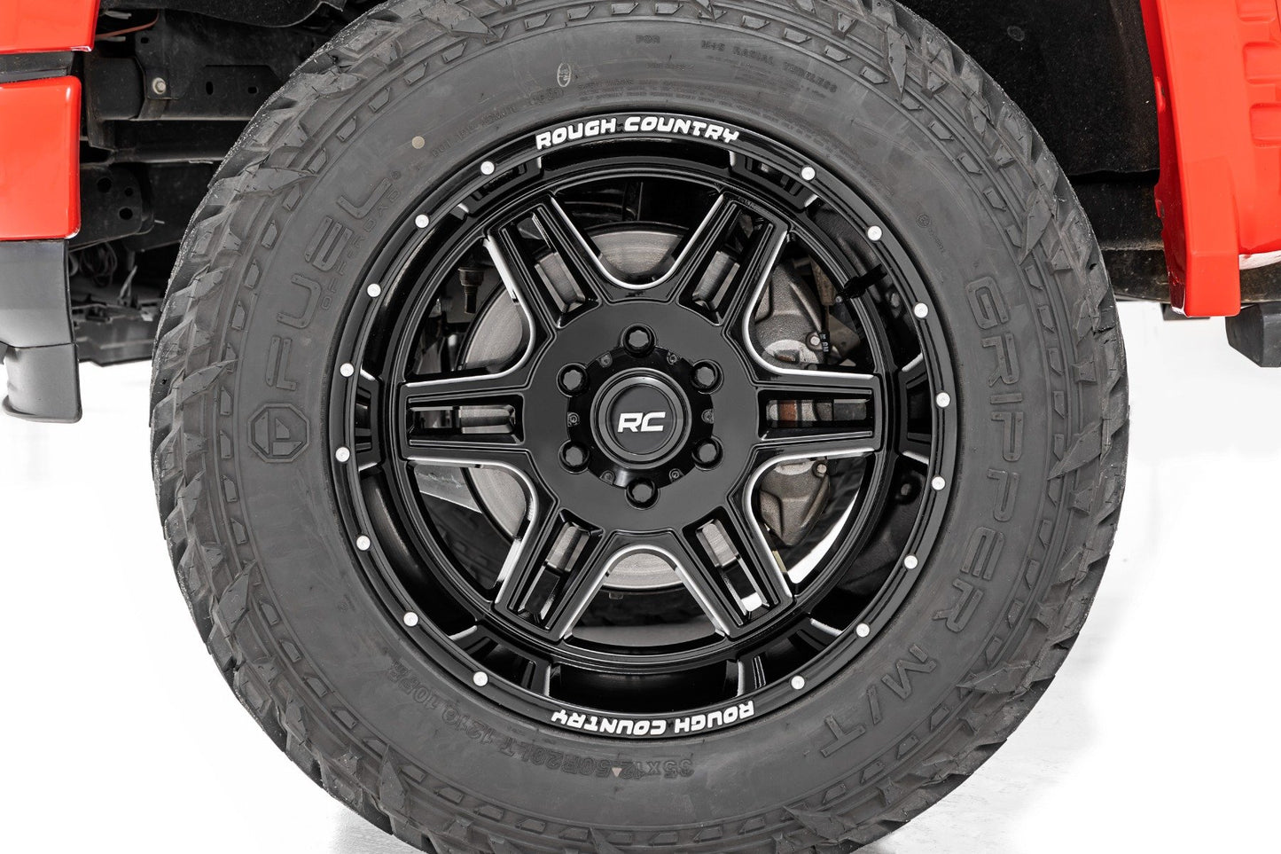 Rough Country 92 Series Wheel | Machined One-Piece | Gloss Black | 20x12 | 8x6.5 | -44mm | 2001-2010 |  92201210